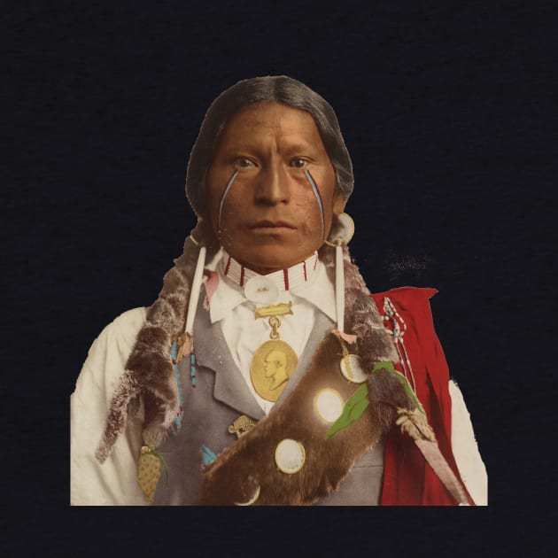 Native american with presidential medal of honor by ArianJacobs